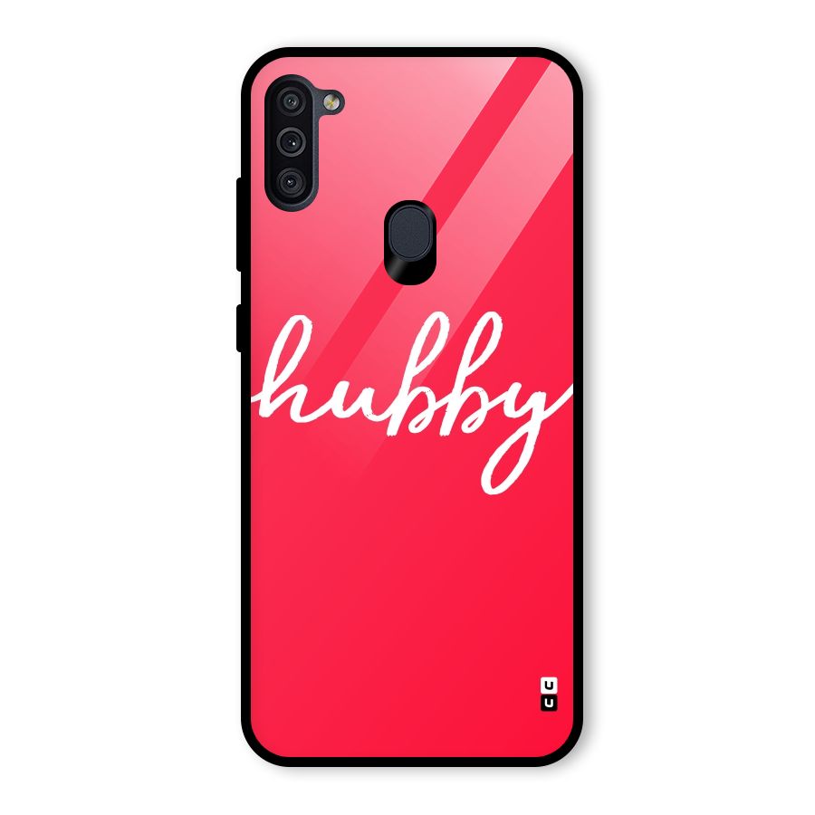 Hubby Glass Back Case for Galaxy M11