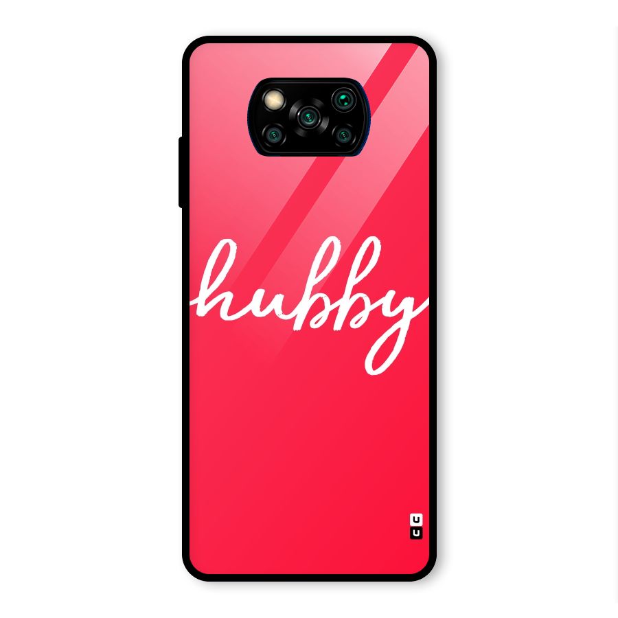 Hubby Glass Back Case for Poco X3 Pro
