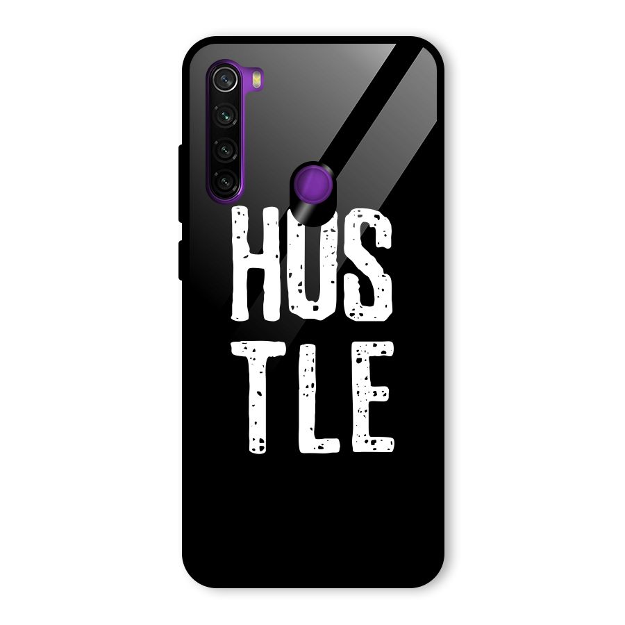 Hustle Glass Back Case for Redmi Note 8
