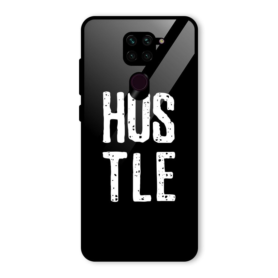 Hustle Glass Back Case for Redmi Note 9