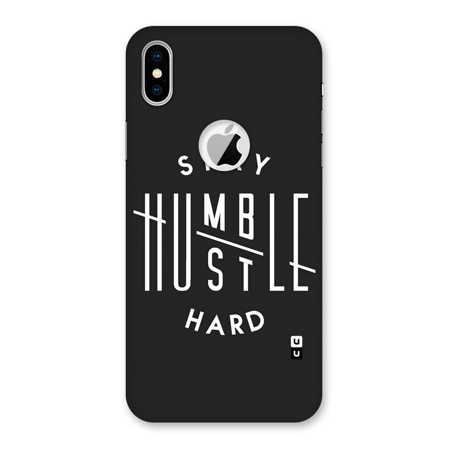 Hustle Hard Back Case for iPhone X Logo Cut