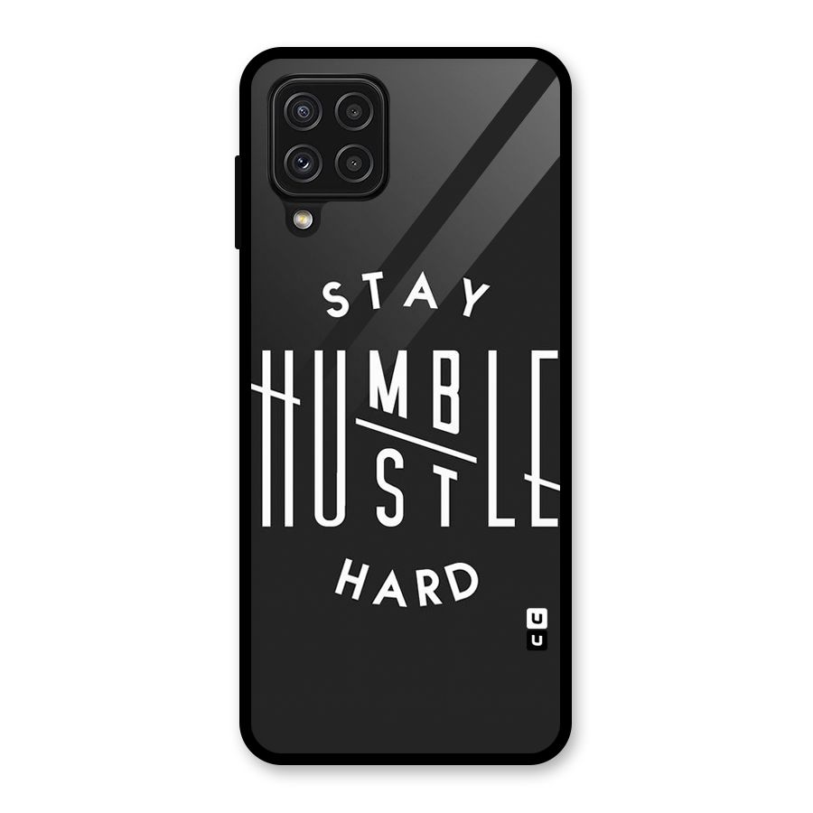 Hustle Hard Glass Back Case for Galaxy A22 4G