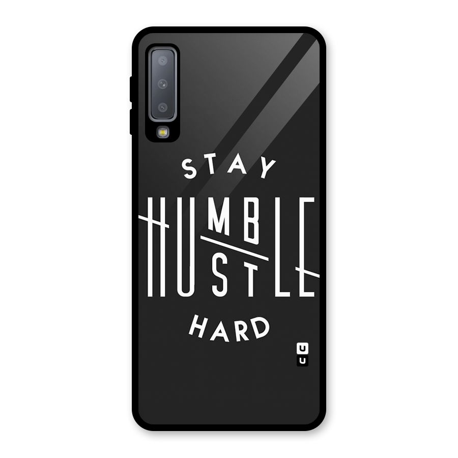 Hustle Hard Glass Back Case for Galaxy A7 (2018)