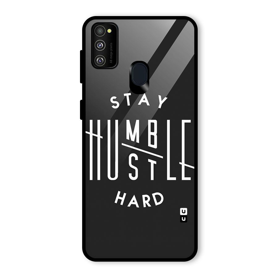 Hustle Hard Glass Back Case for Galaxy M30s