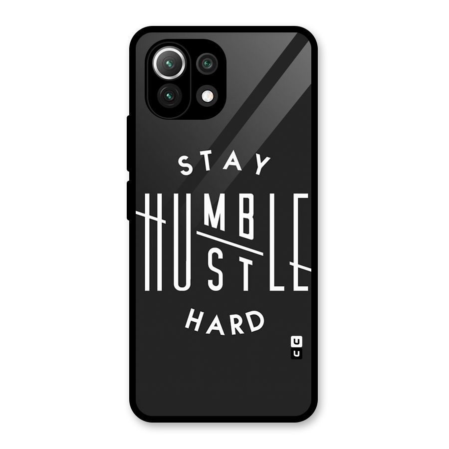 Hustle Hard Glass Back Case for Mi 11 Lite