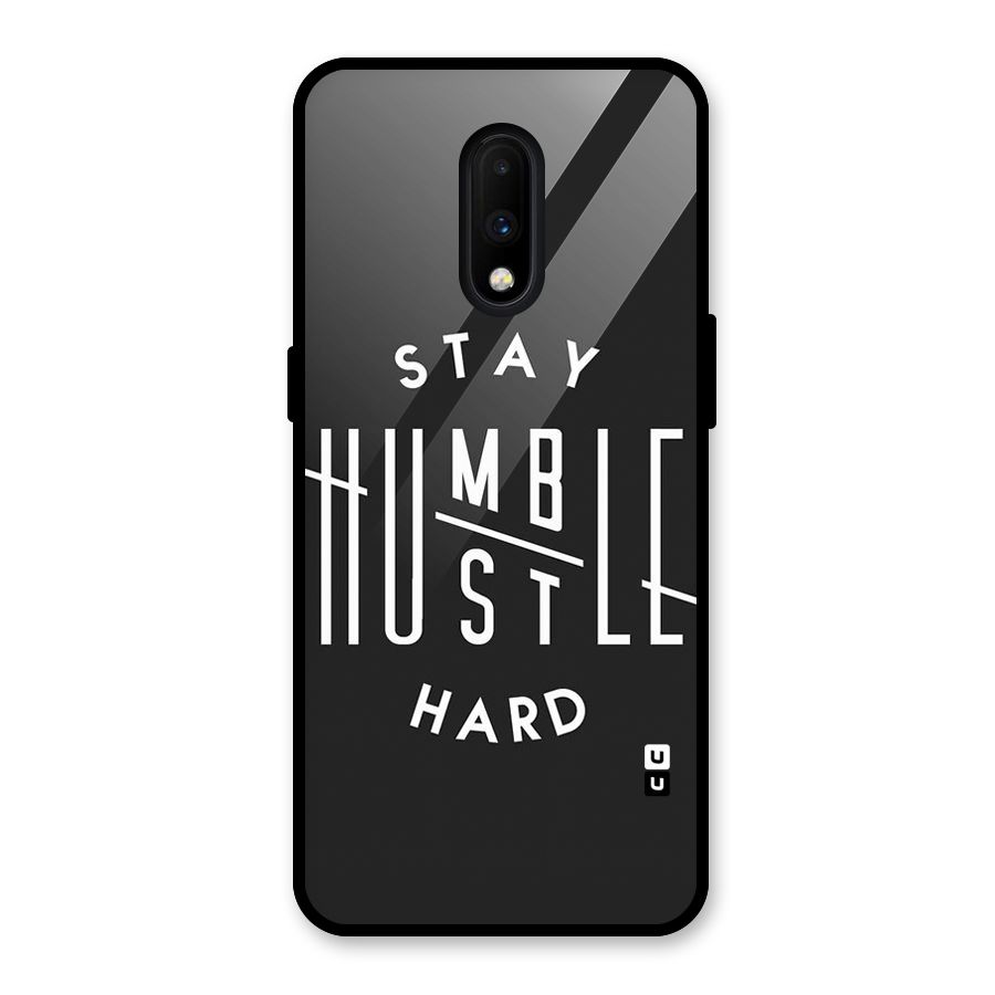 Hustle Hard Glass Back Case for OnePlus 7