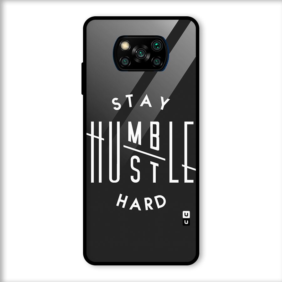Hustle Hard Glass Back Case for Poco X3