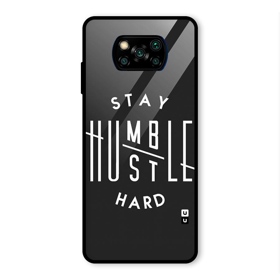Hustle Hard Glass Back Case for Poco X3 Pro