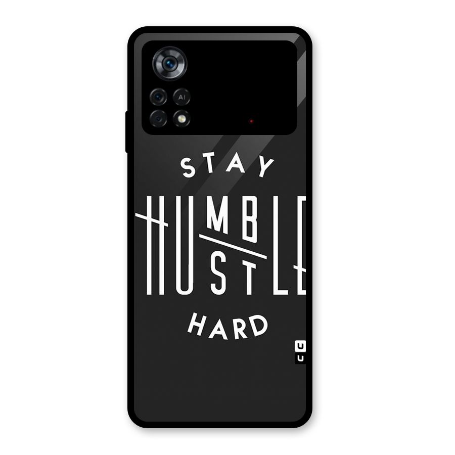 Hustle Hard Glass Back Case for Poco X4 Pro 5G