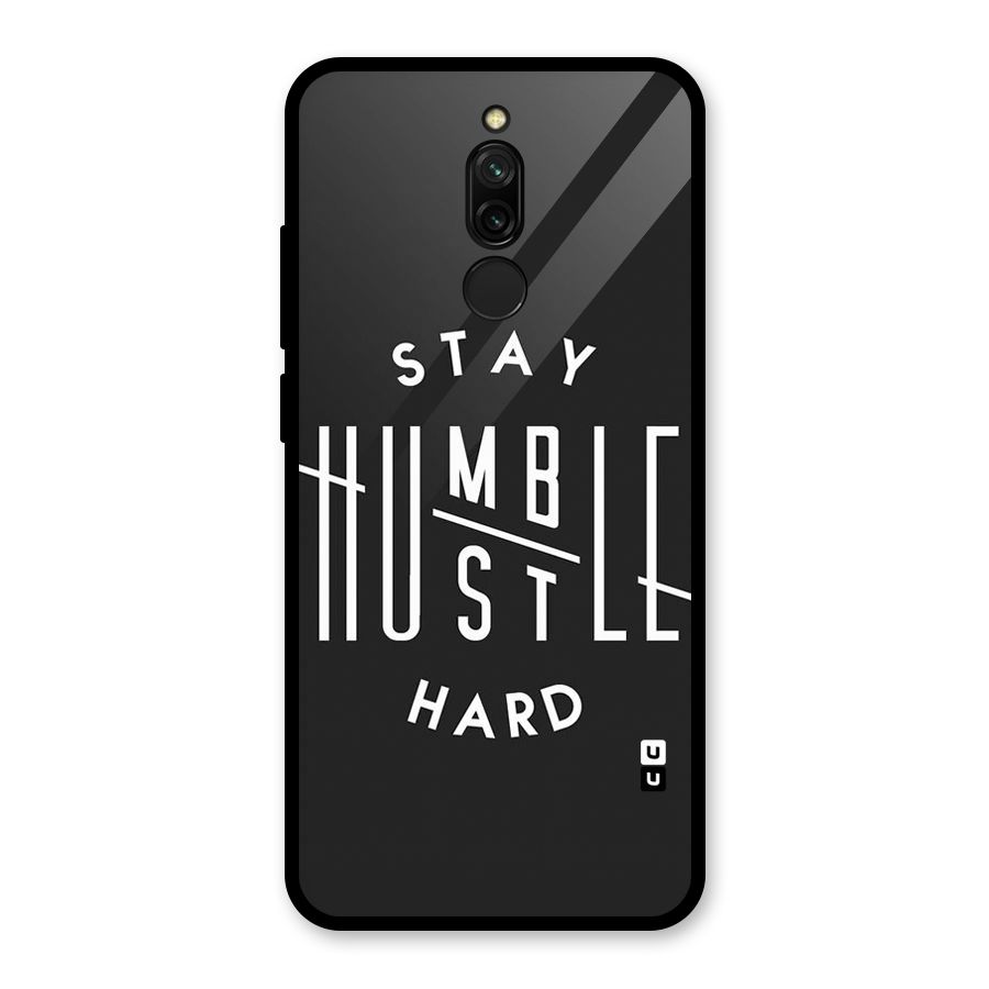 Hustle Hard Glass Back Case for Redmi 8