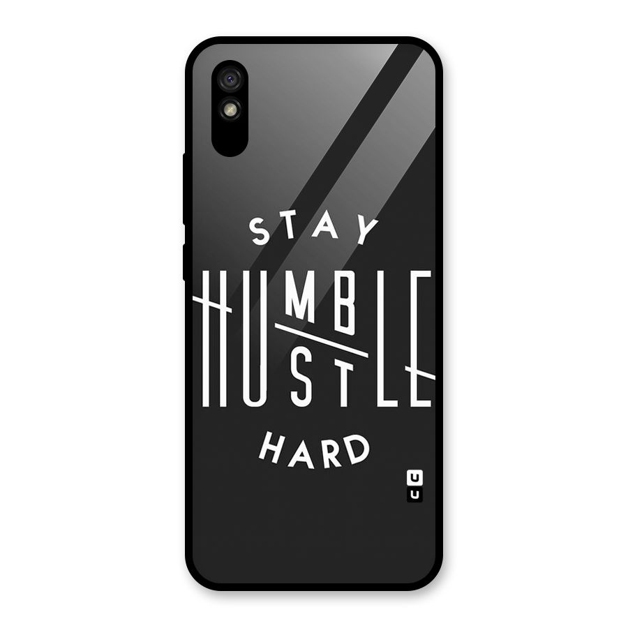 Hustle Hard Glass Back Case for Redmi 9A