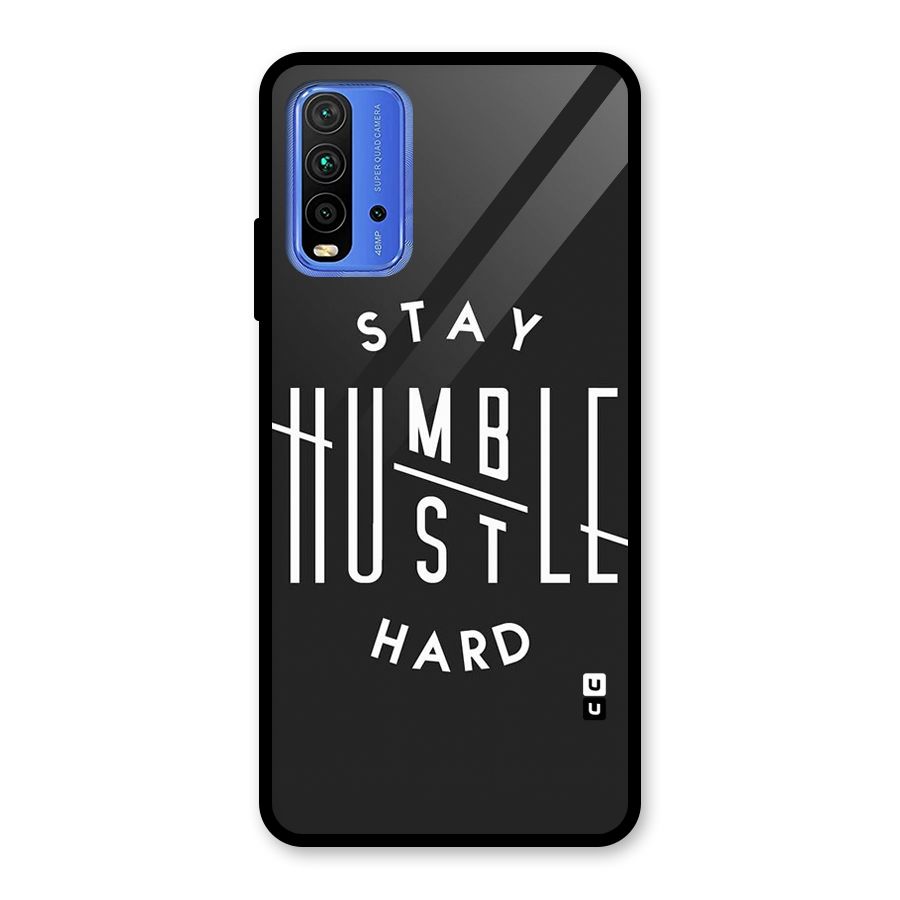 Hustle Hard Glass Back Case for Redmi 9 Power