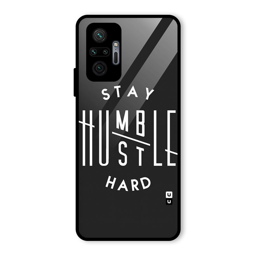 Hustle Hard Glass Back Case for Redmi Note 10 Pro