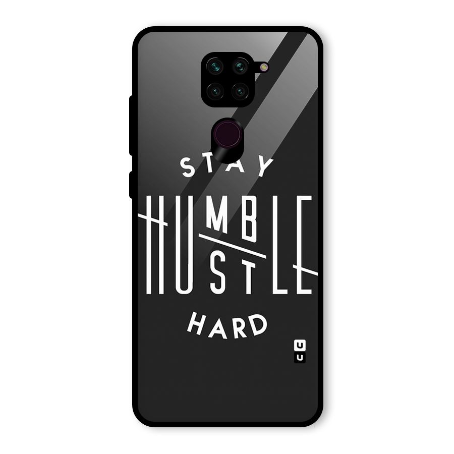 Hustle Hard Glass Back Case for Redmi Note 9