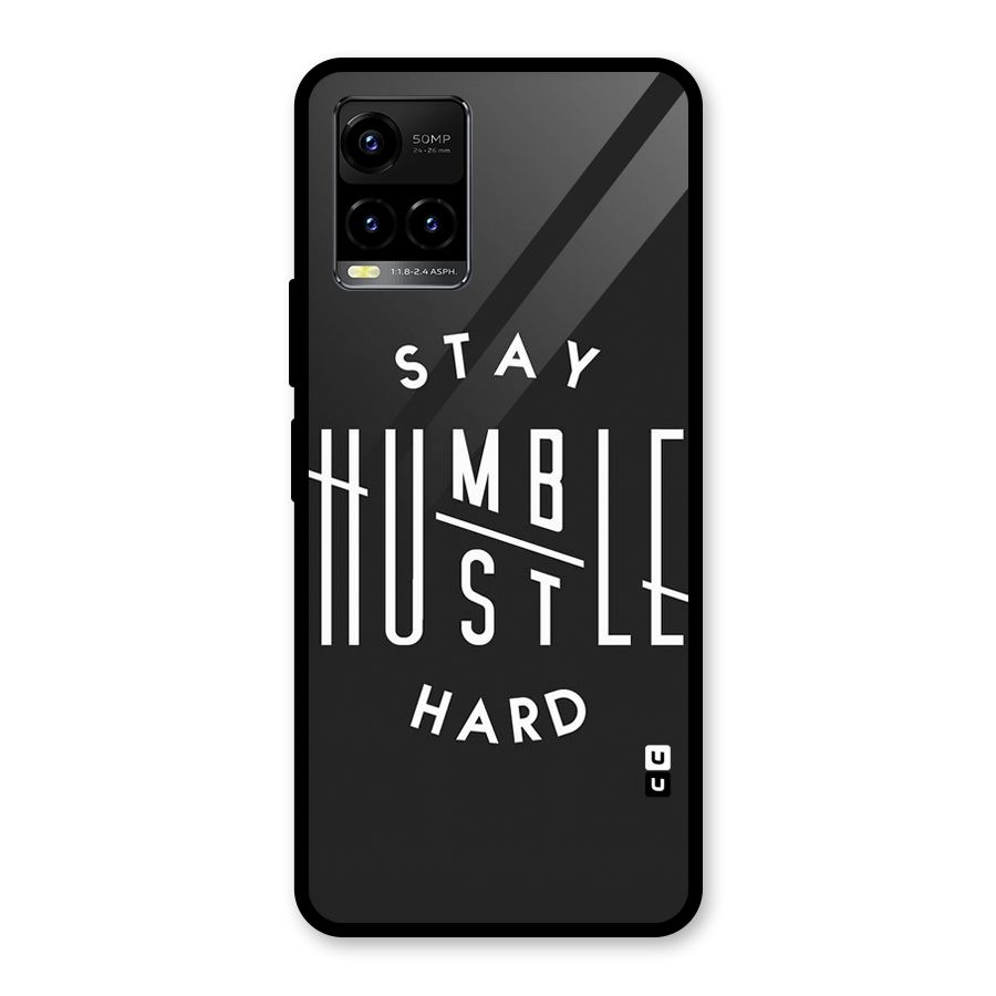 Hustle Hard Glass Back Case for Vivo Y21A