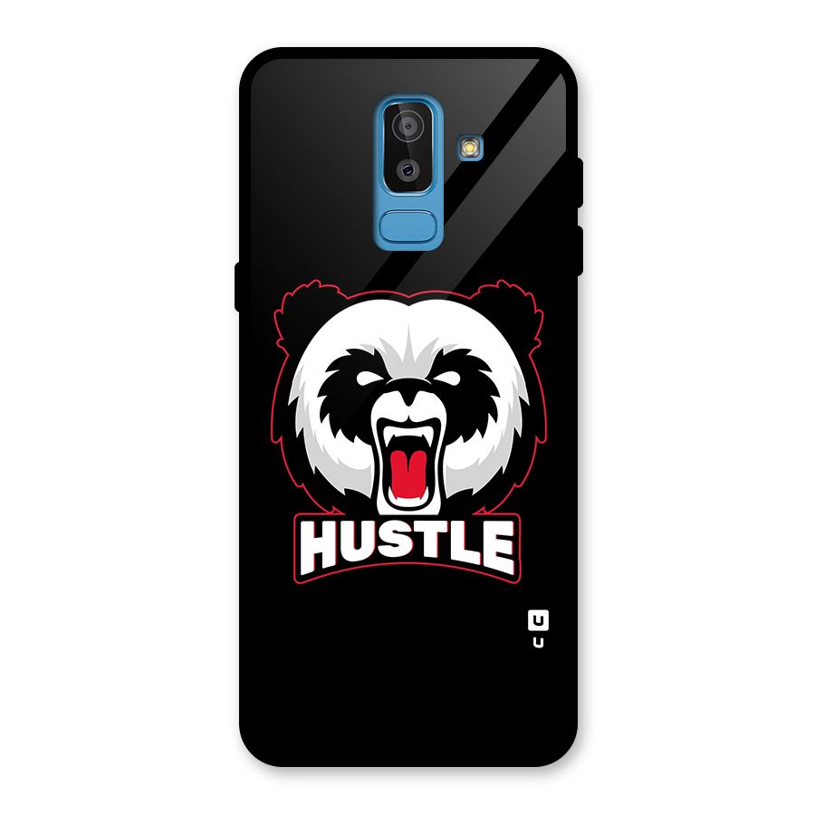 Hustle Panda Glass Back Case for Galaxy J8