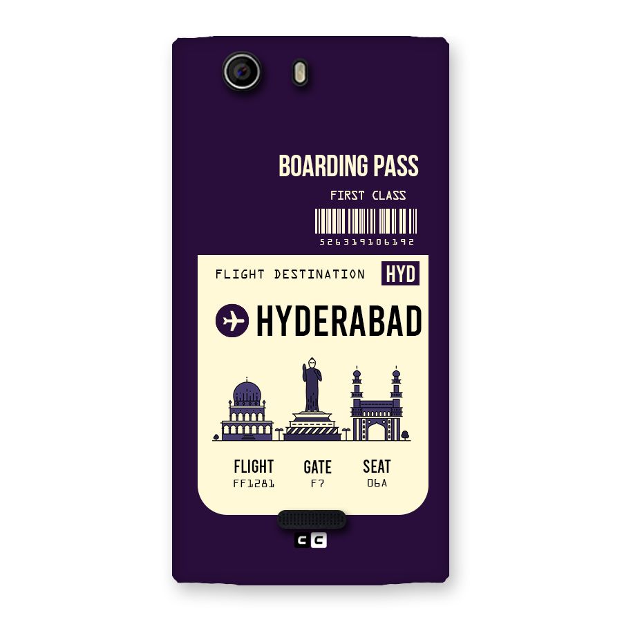 Hyderabad Boarding Pass Back Case for Canvas Nitro 2 E311