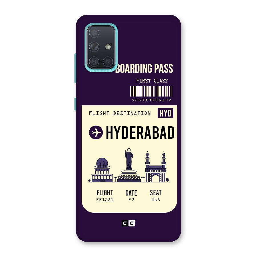 Hyderabad Boarding Pass Back Case for Galaxy A71