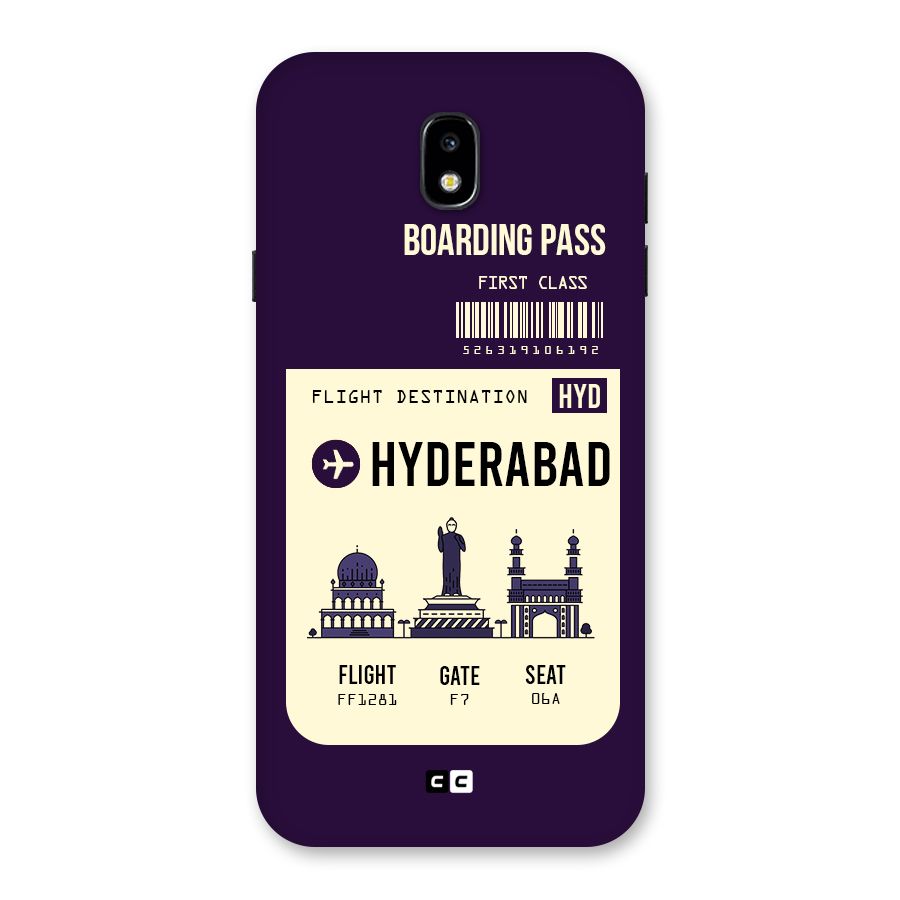 Hyderabad Boarding Pass Back Case for Galaxy J7 Pro