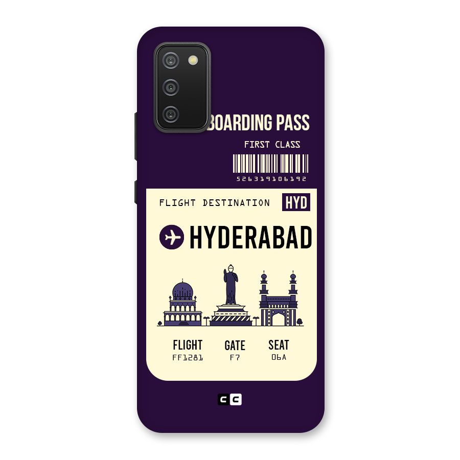 Hyderabad Boarding Pass Back Case for Galaxy M02s