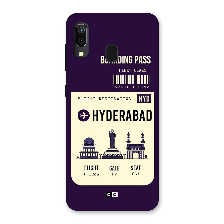 Hyderabad Boarding Pass Back Case for Galaxy M10s