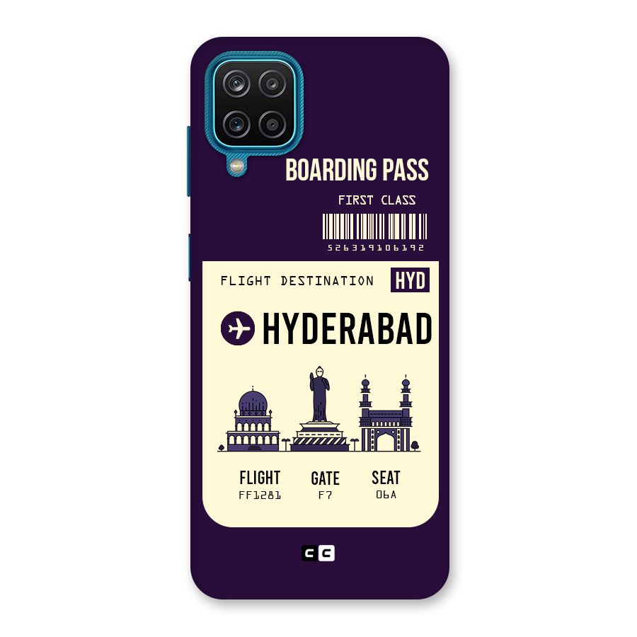 Hyderabad Boarding Pass Back Case for Galaxy M12
