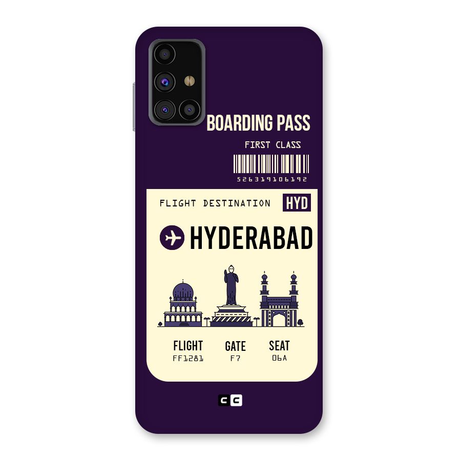 Hyderabad Boarding Pass Back Case for Galaxy M31s