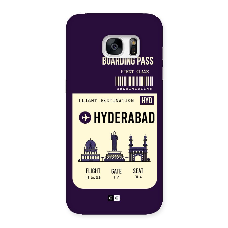 Hyderabad Boarding Pass Back Case for Galaxy S7 Edge