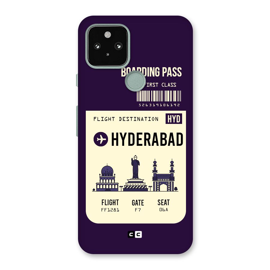 Hyderabad Boarding Pass Back Case for Google Pixel 5
