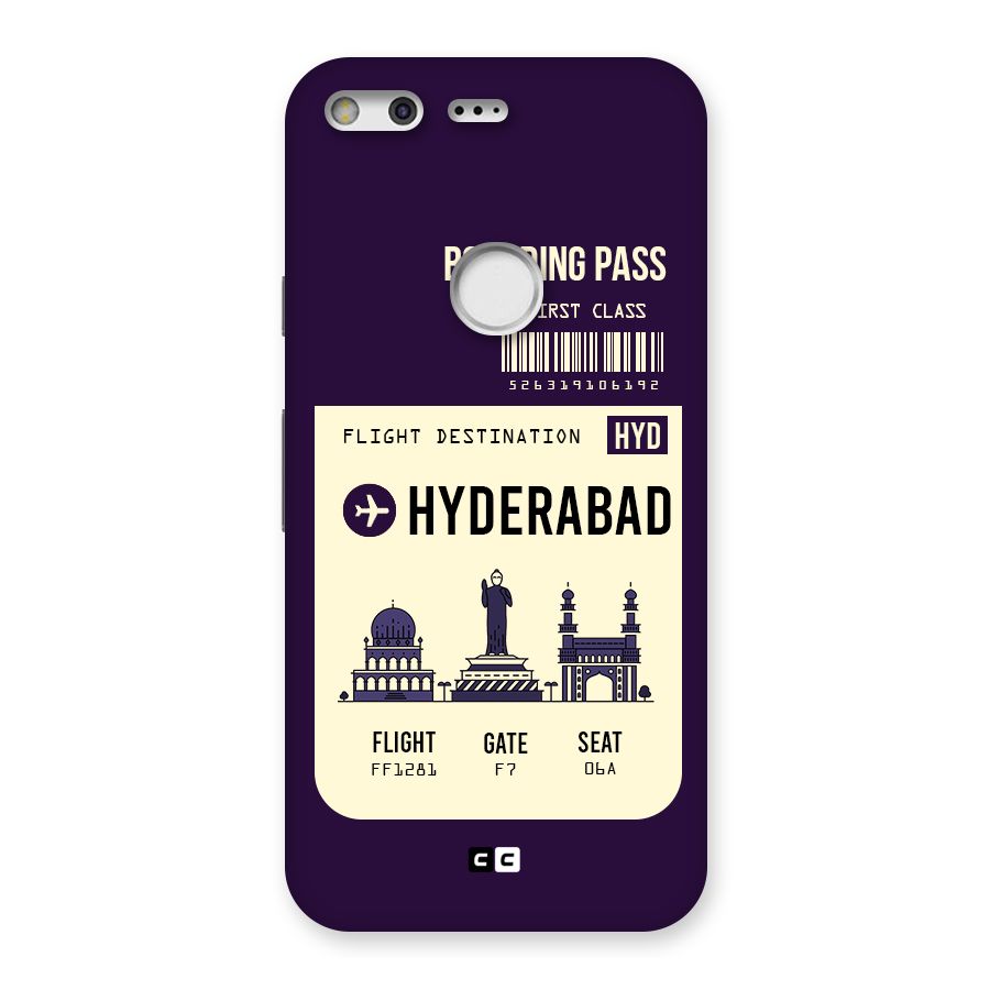 Hyderabad Boarding Pass Back Case for Google Pixel XL