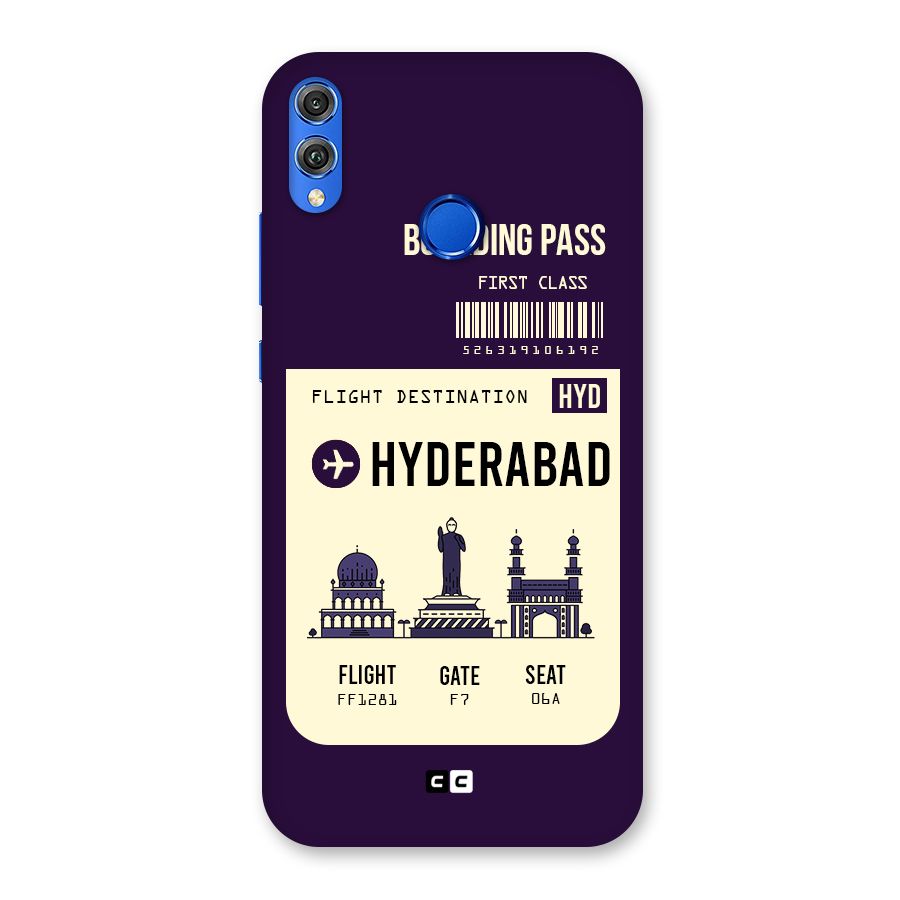 Hyderabad Boarding Pass Back Case for Honor 8X