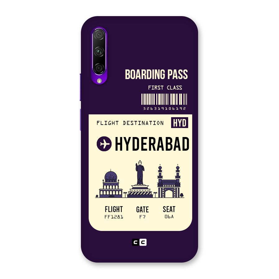 Hyderabad Boarding Pass Back Case for Honor 9X Pro