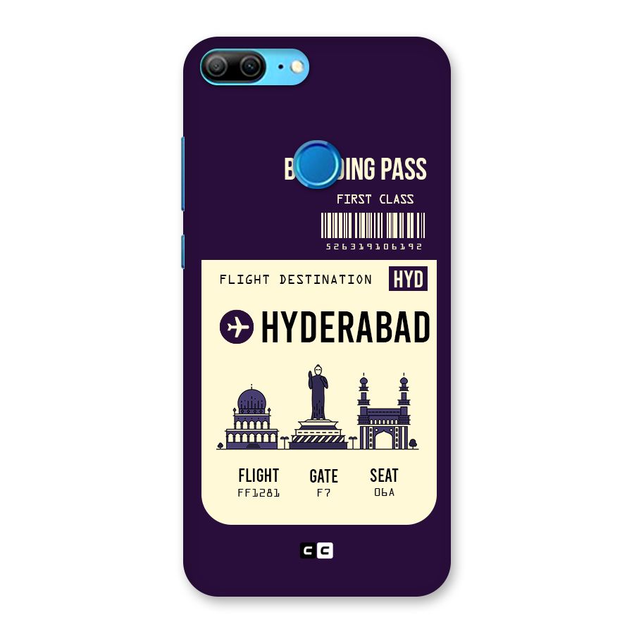 Hyderabad Boarding Pass Back Case for Honor 9 Lite