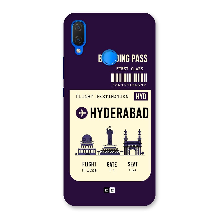 Hyderabad Boarding Pass Back Case for Huawei P Smart+