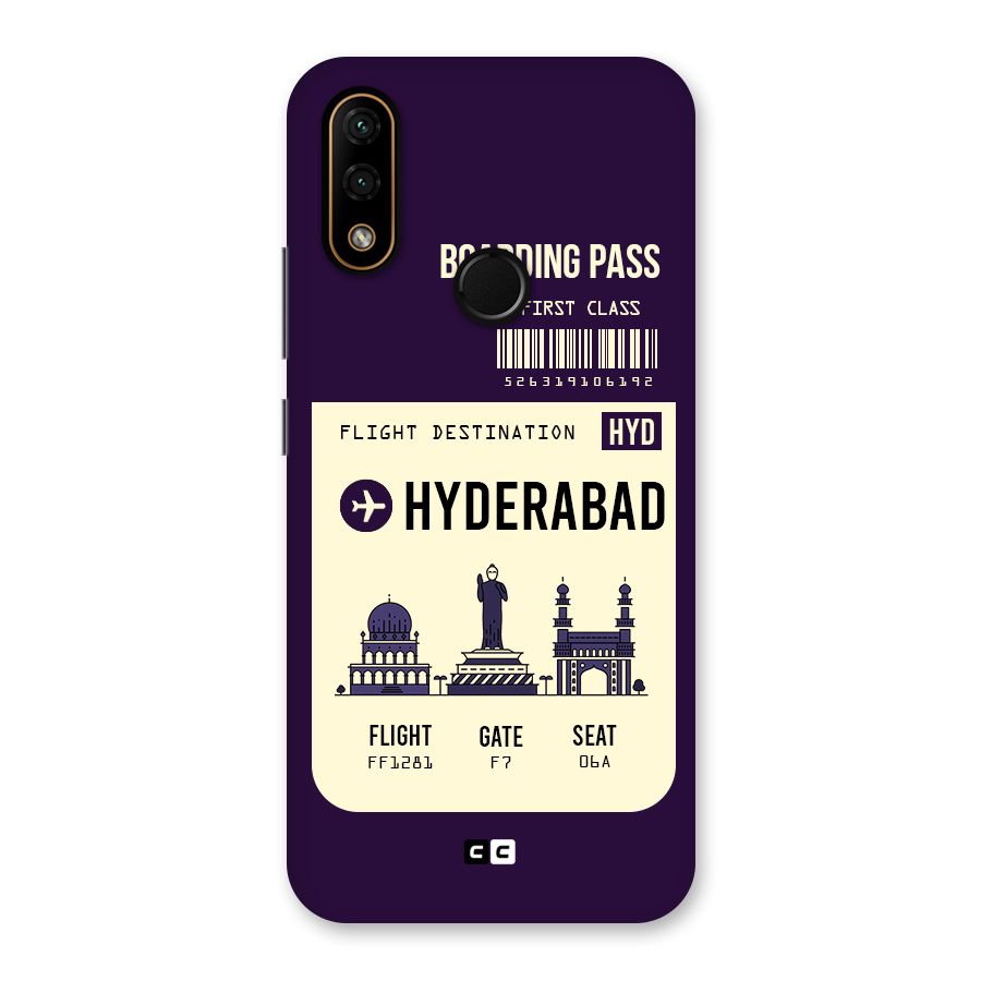 Hyderabad Boarding Pass Back Case for Lenovo A6 Note