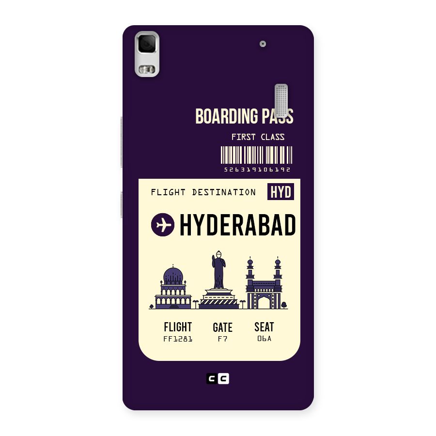 Hyderabad Boarding Pass Back Case for Lenovo K3 Note
