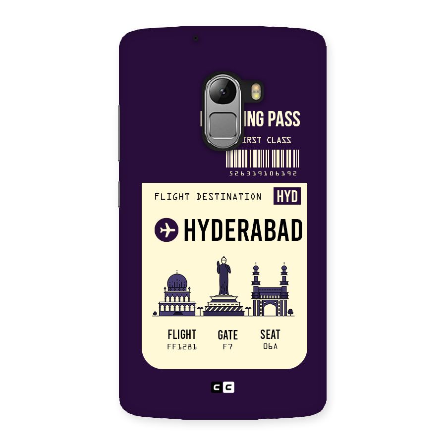 Hyderabad Boarding Pass Back Case for Lenovo K4 Note