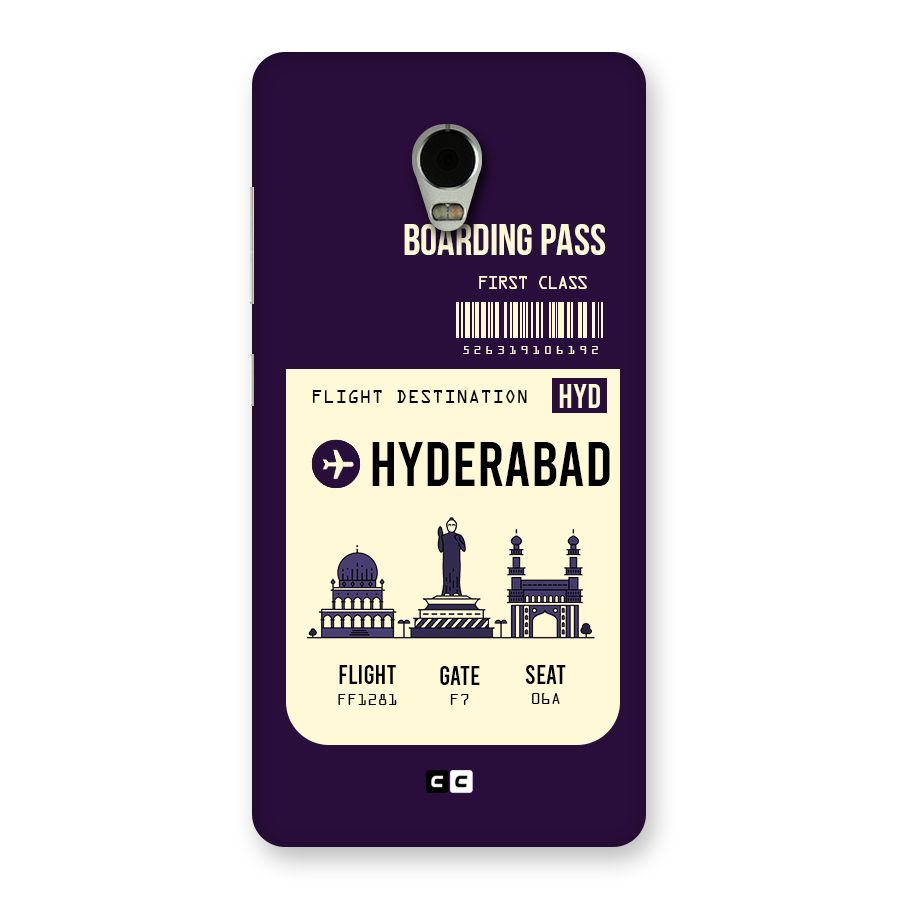 Hyderabad Boarding Pass Back Case for Lenovo Vibe P1