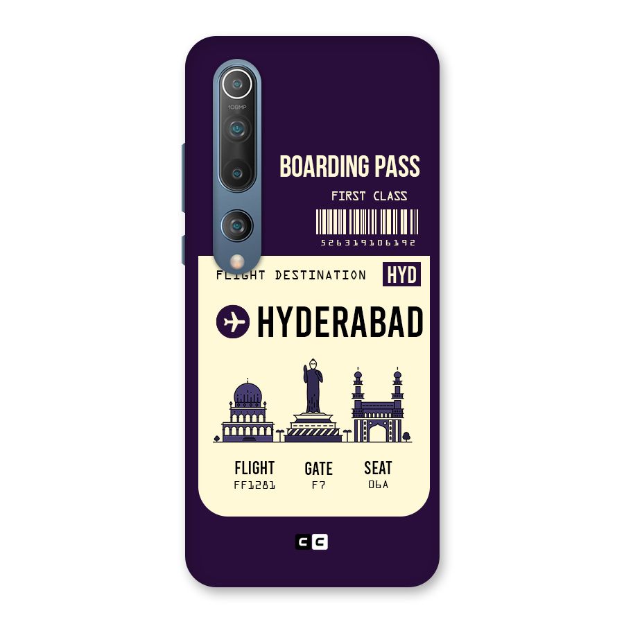 Hyderabad Boarding Pass Back Case for Mi 10