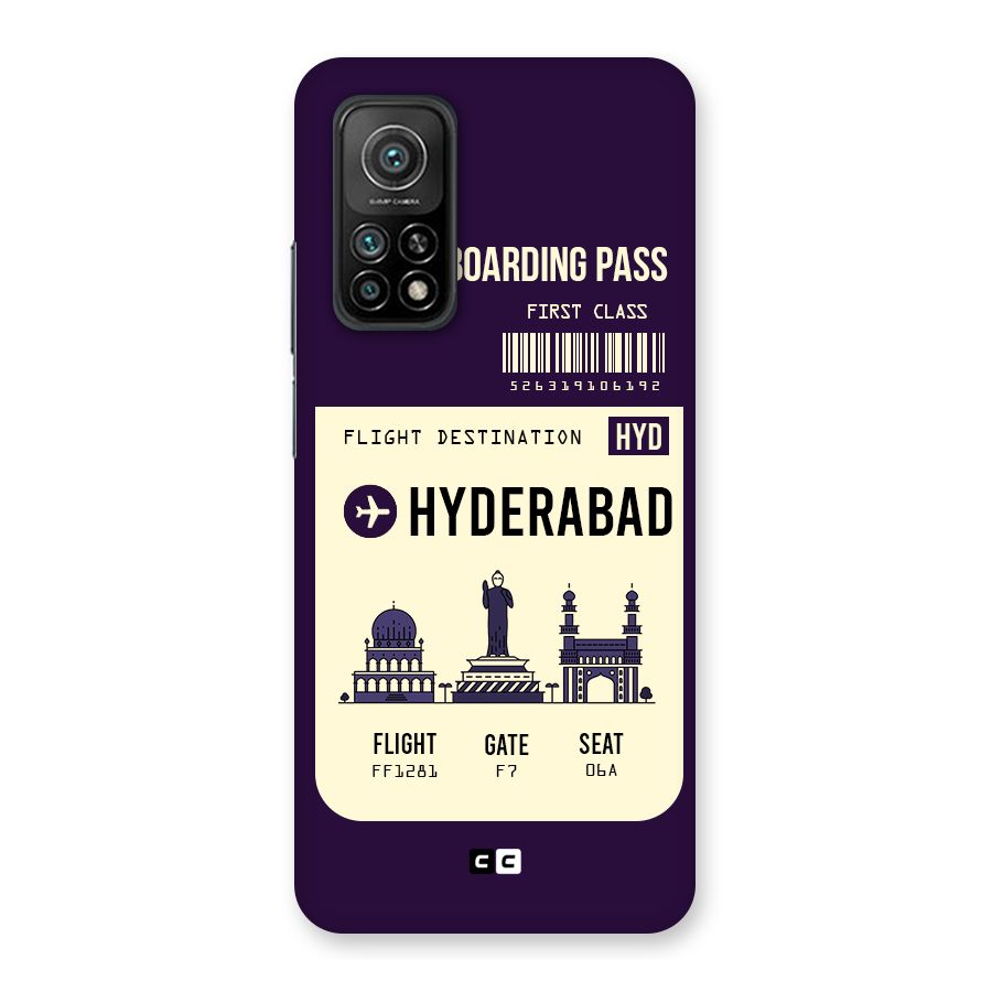 Hyderabad Boarding Pass Back Case for Mi 10T 5G