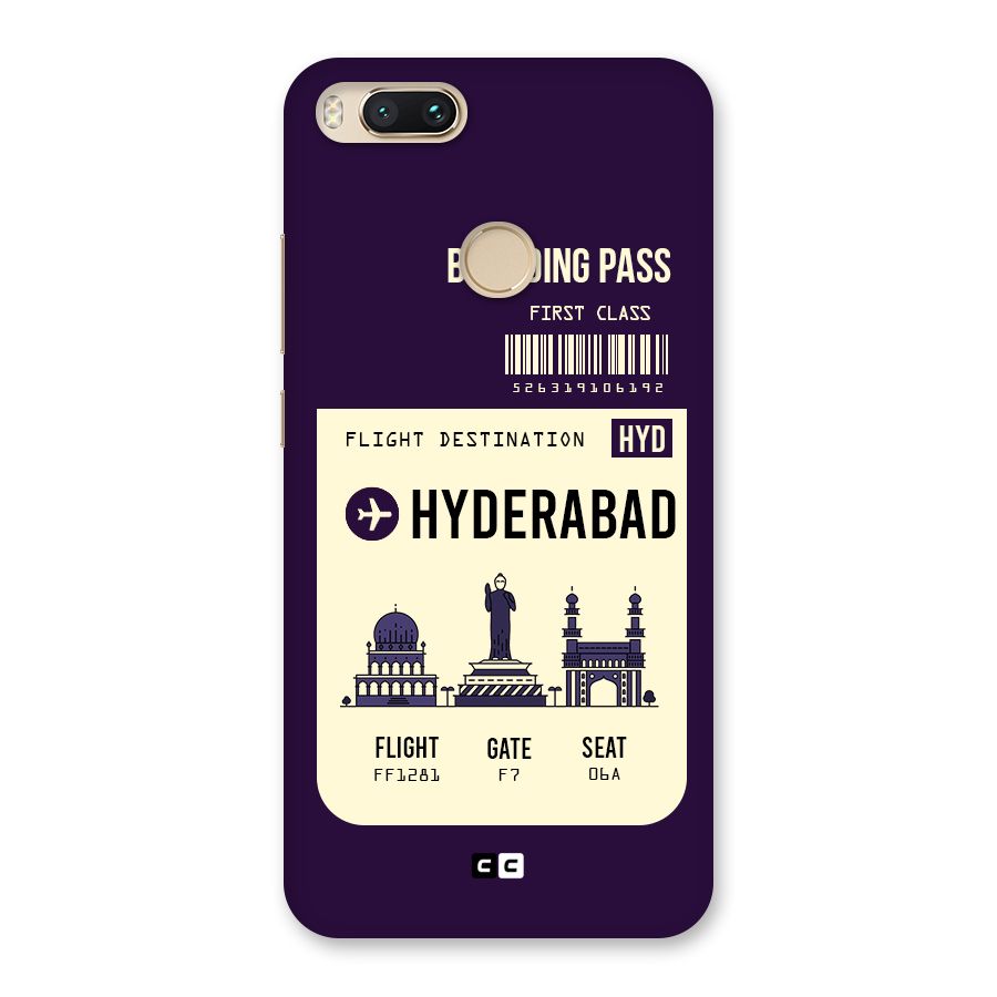 Hyderabad Boarding Pass Back Case for Mi A1