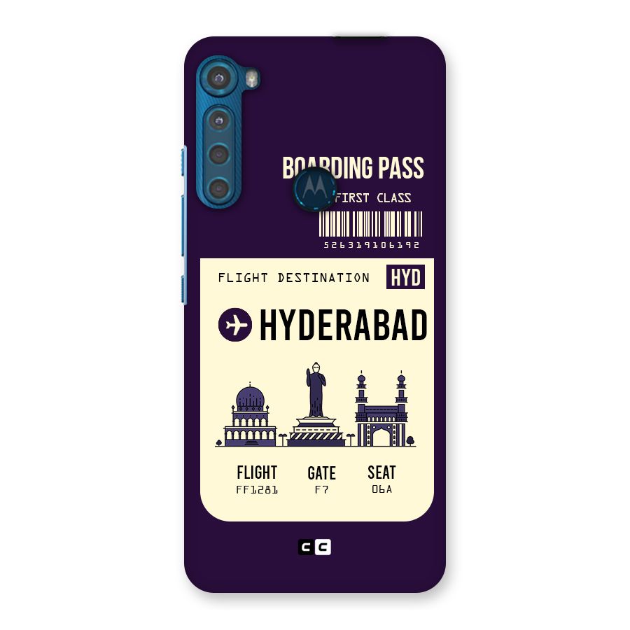 Hyderabad Boarding Pass Back Case for Motorola One Fusion Plus