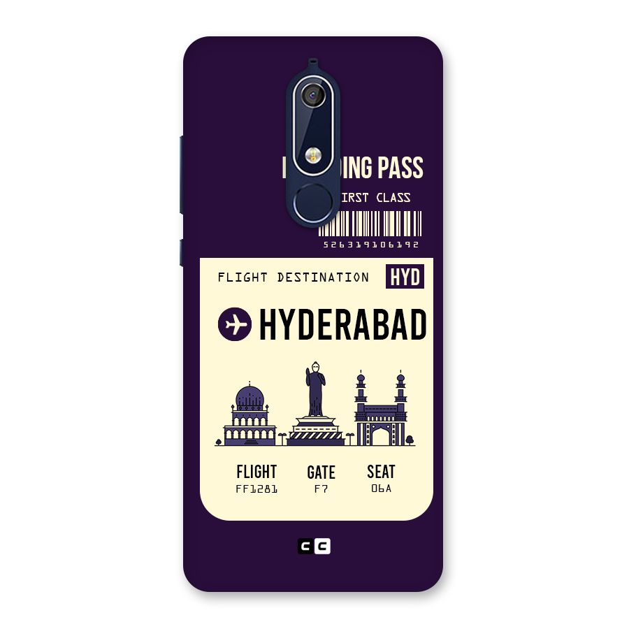 Hyderabad Boarding Pass Back Case for Nokia 5.1
