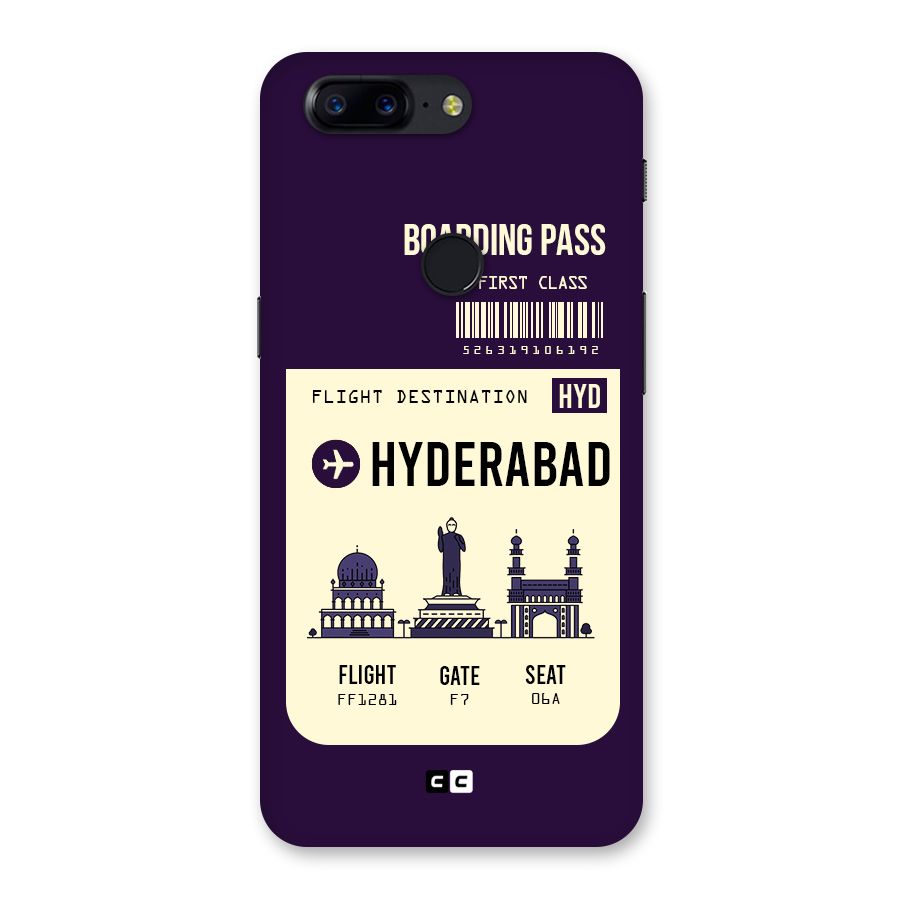 Hyderabad Boarding Pass Back Case for OnePlus 5T