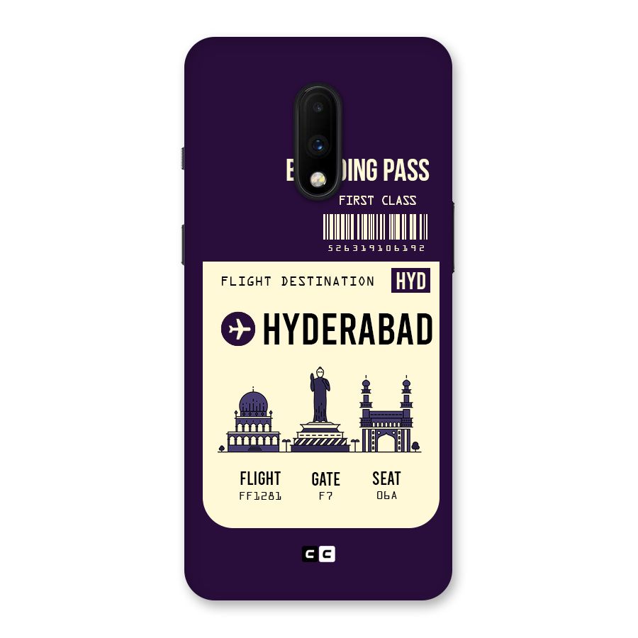Hyderabad Boarding Pass Back Case for OnePlus 7