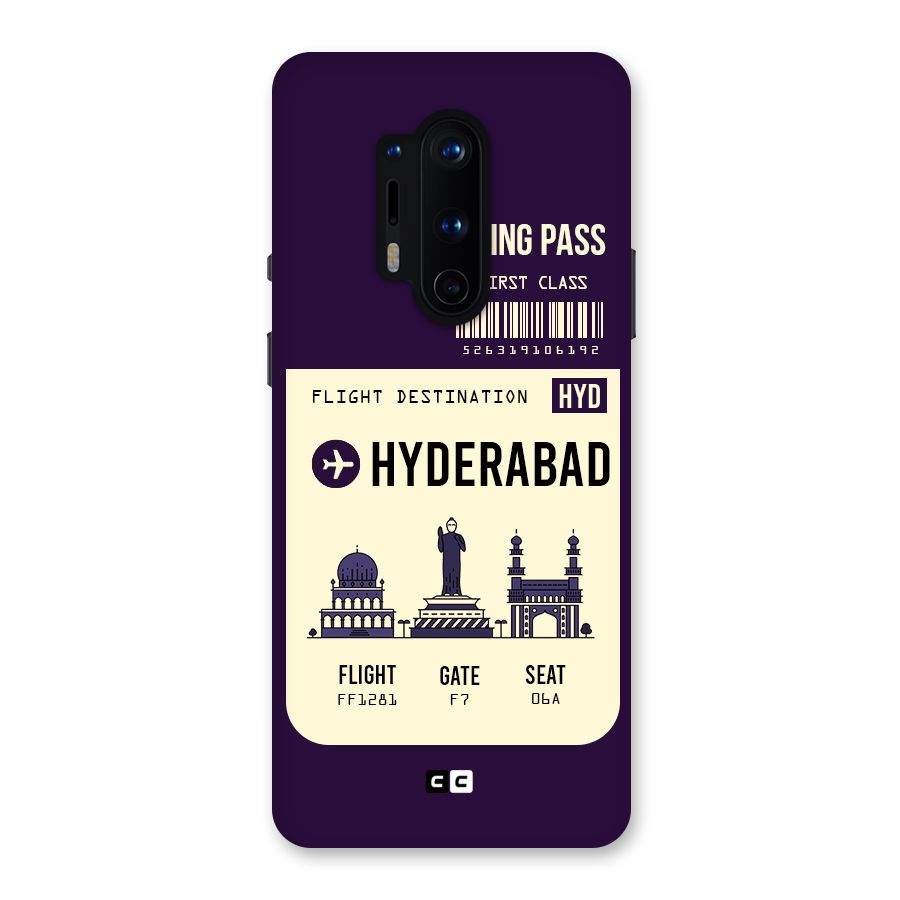 Hyderabad Boarding Pass Back Case for OnePlus 8 Pro
