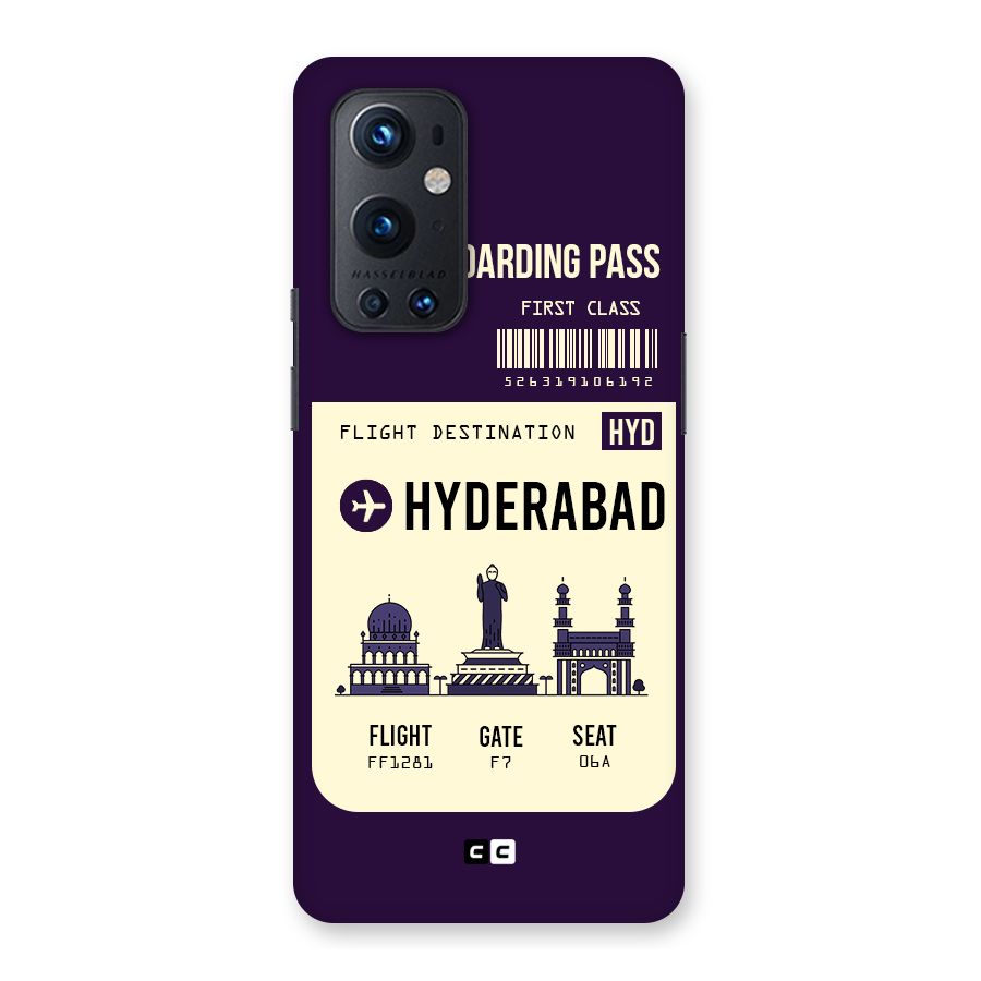 Hyderabad Boarding Pass Back Case for OnePlus 9 Pro
