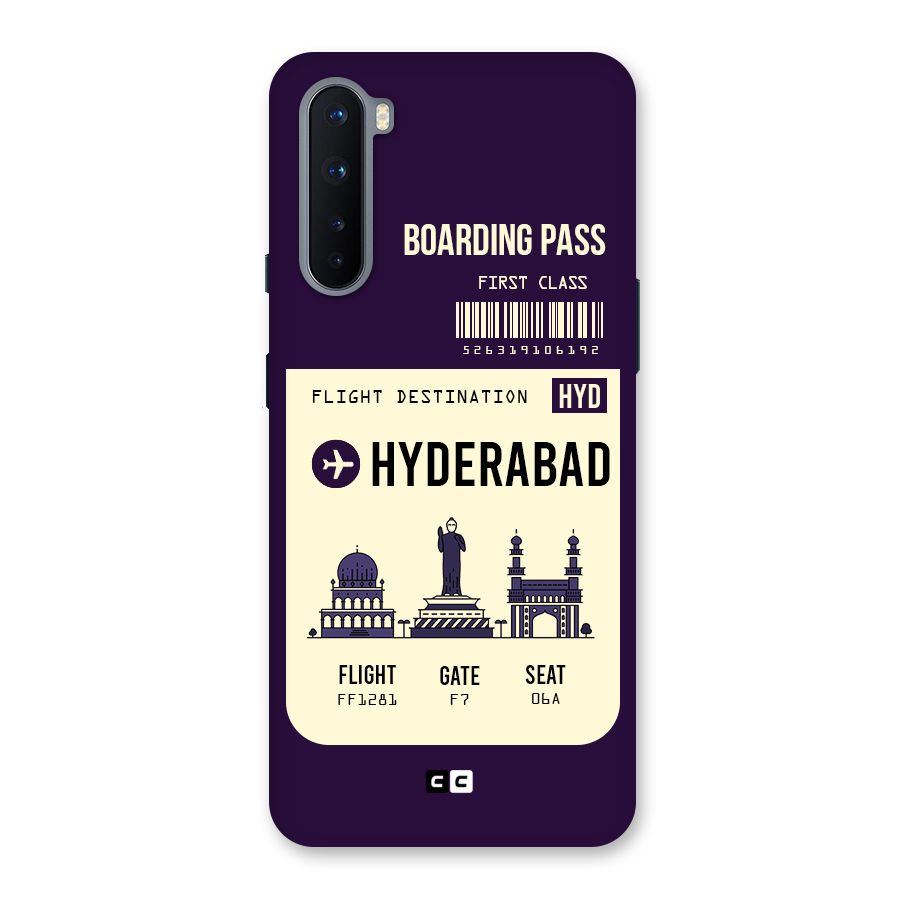 Hyderabad Boarding Pass Back Case for OnePlus Nord