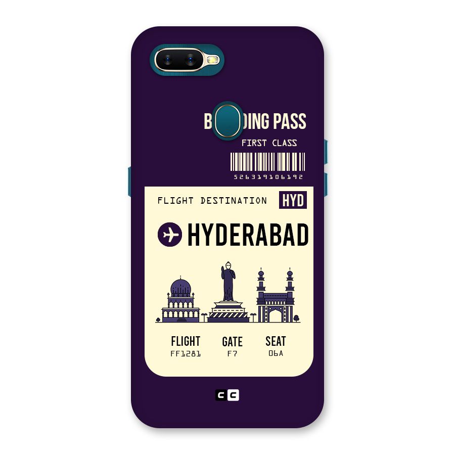 Hyderabad Boarding Pass Back Case for Oppo A12s