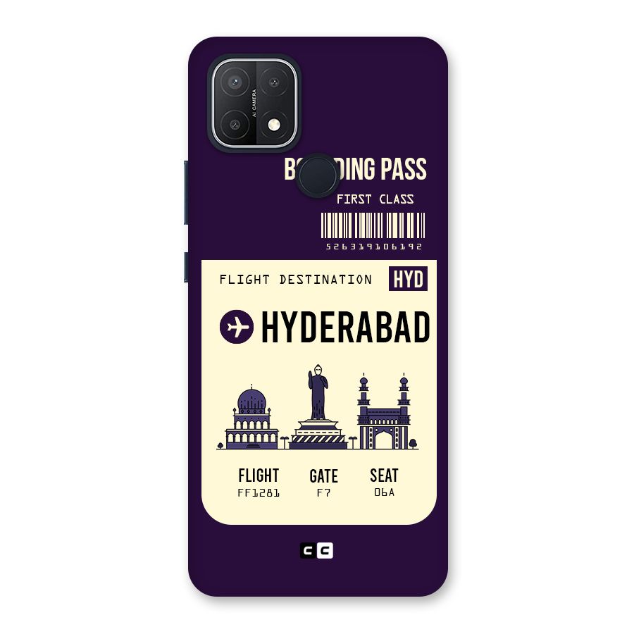 Hyderabad Boarding Pass Back Case for Oppo A15